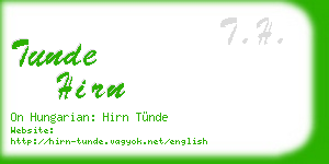 tunde hirn business card