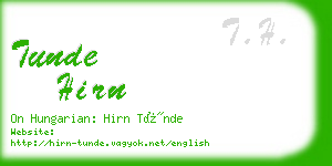 tunde hirn business card